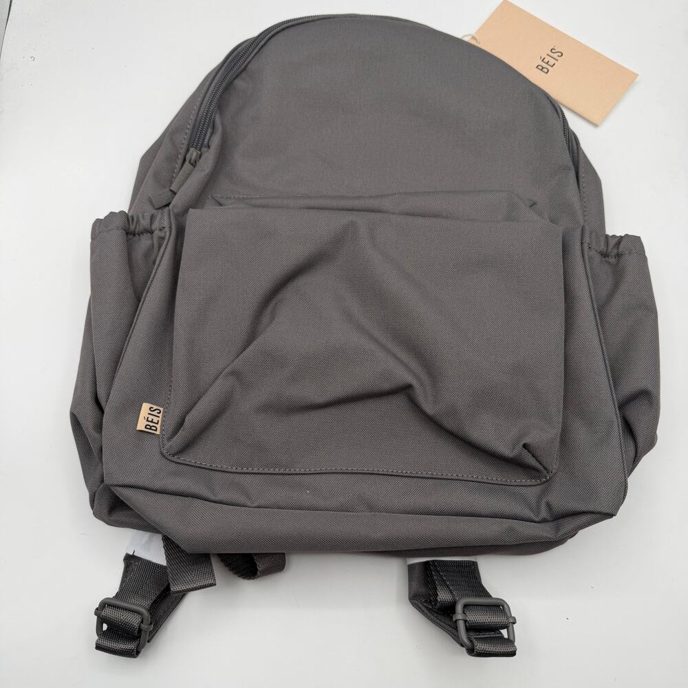 Beis The Travel Backpack in Grey NWT